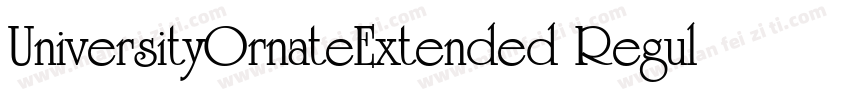 UniversityOrnateExtended Regular字体转换